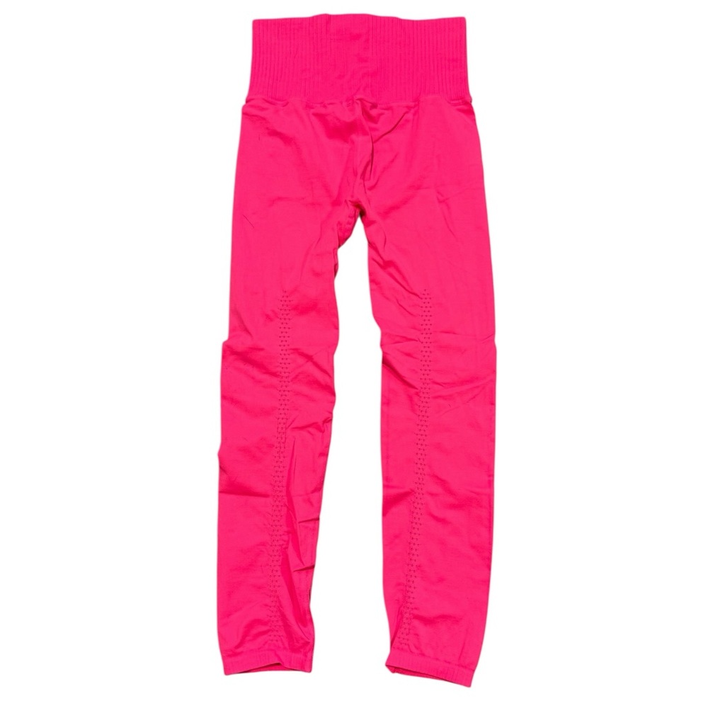 Free People FP Movement M/L Bright Pink Good Karma Leggings - Picture 3 of 8
